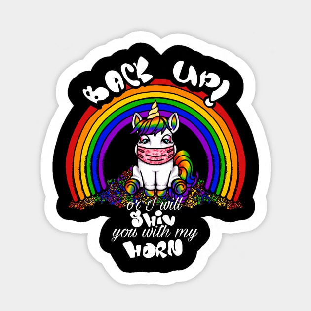 Bernerd the Social Distancing Unicorn Sticker by Tori Jo